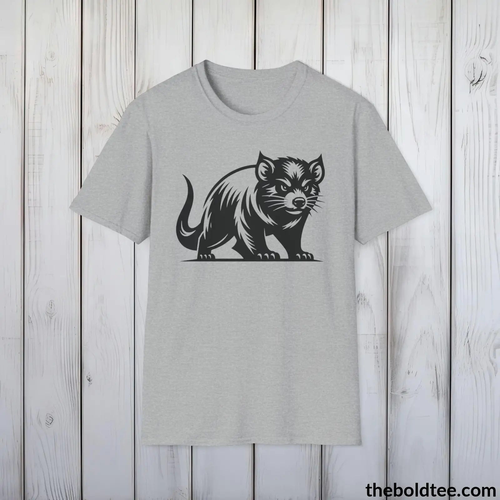 T-Shirt Sport Grey / S Tazmanian Devil Tee - Casual, Sustainable & Soft Cotton Crewneck Unisex T-Shirt - 9 Bold Colors