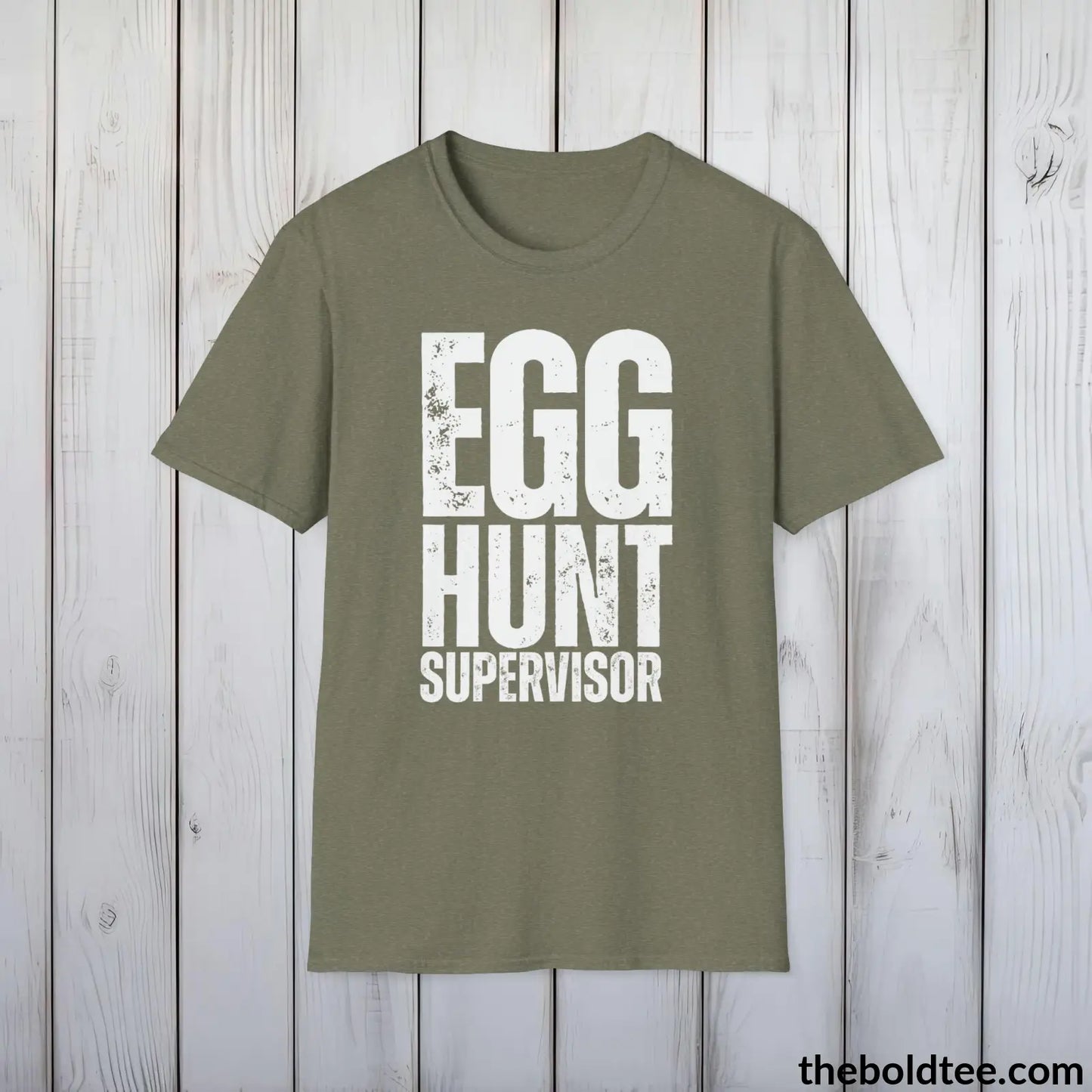 Egg Hunt Supervisor Easter T-Shirt - Funny Springtime Easter T-Shirt  - Easter Outfit Gift - Easter Day Shirt Gift - Comfort in 9 Colors