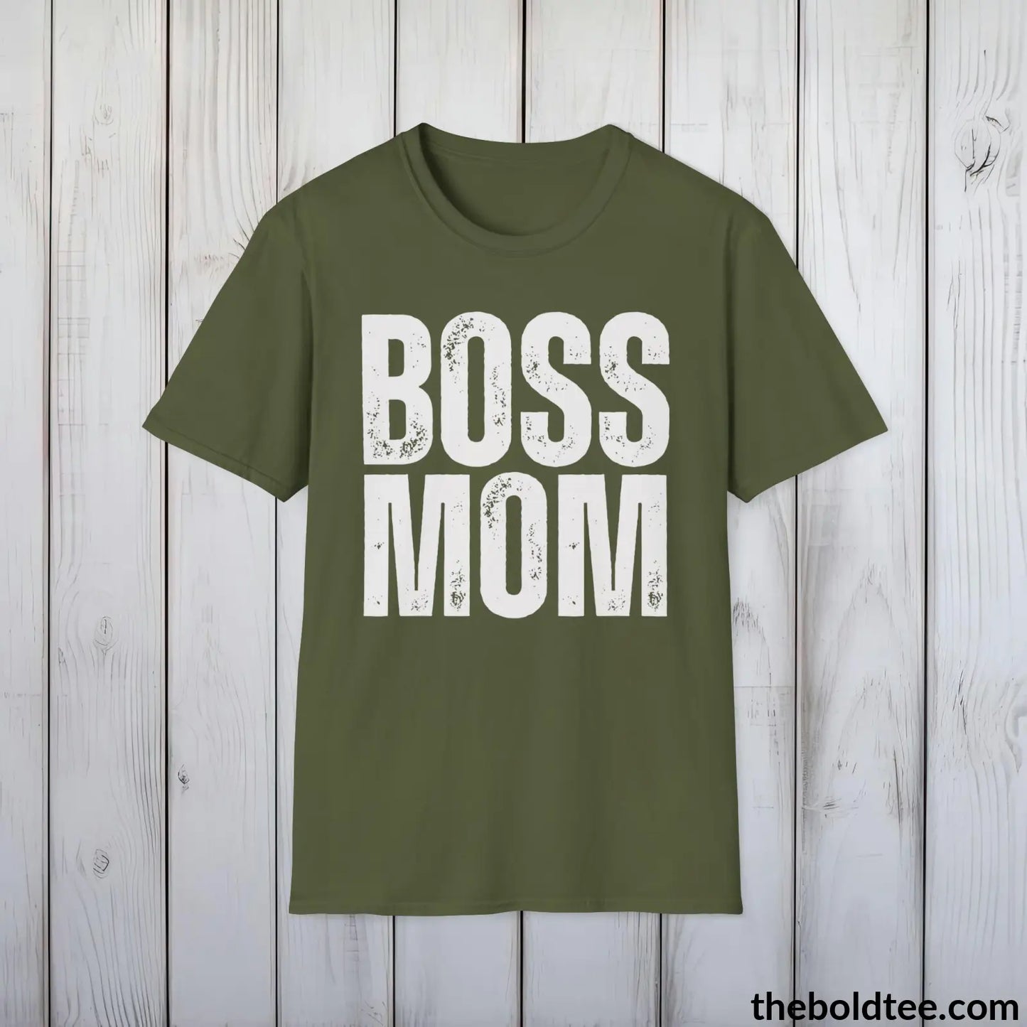 Boss Mom Tee | Empowered Mom Classic Cotton Tee | Perfect Mom Gift | Soft & Versatile | 9 Colors Available