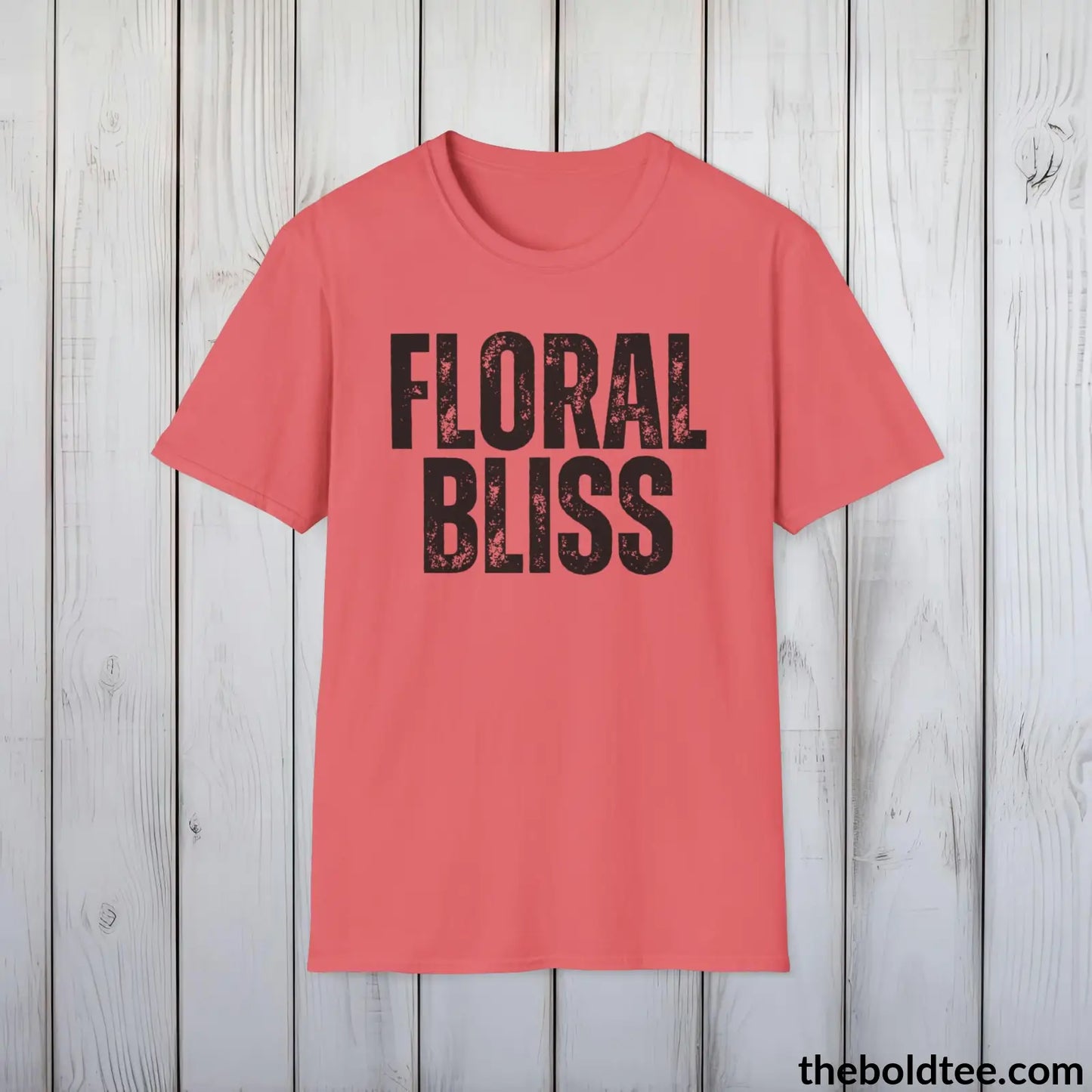 FLORAL BLISS Gardening Tee - Soft & Strong Cotton Crewneck Unisex T-Shirt - 8 Trendy Colors