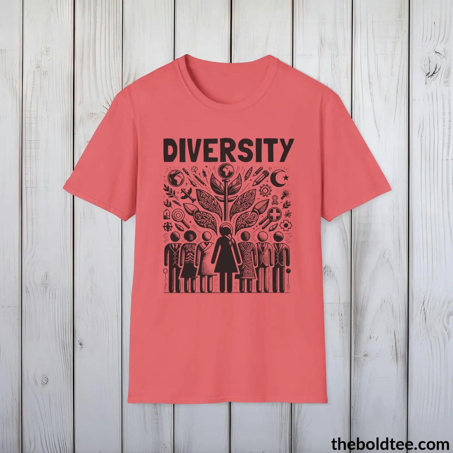 Diversity Awareness Tee - Sustainable & Soft Cotton Crewneck Unisex T-Shirt - 8 Trendy Colors