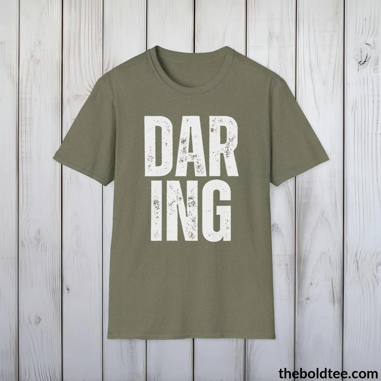 DARING Tee - Casual, Sustainable & Soft Cotton Crewneck Unisex T-Shirt - 9 Bold Colors