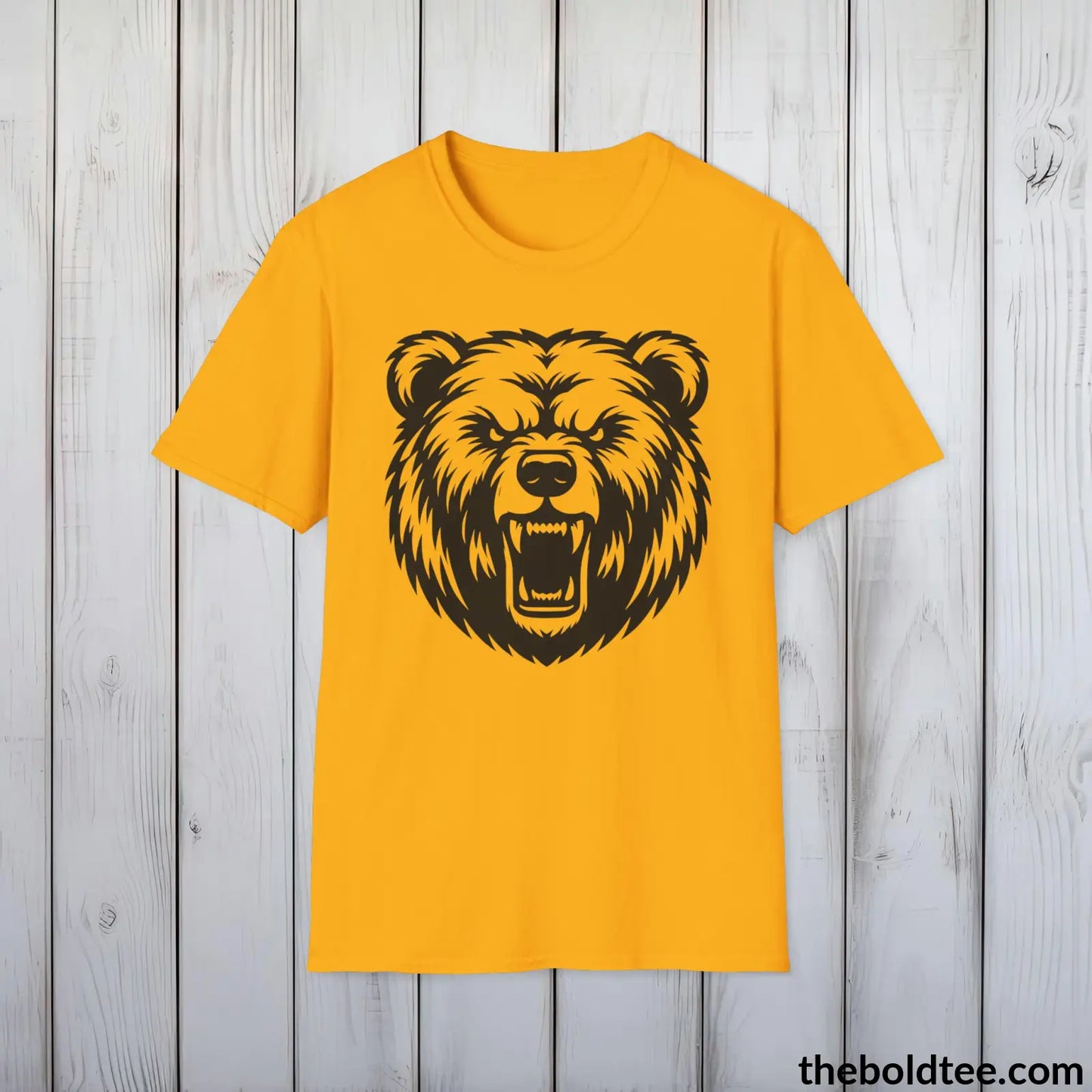 Bear Tee - Casual, Sustainable & Soft Cotton Crewneck Unisex T-Shirt - 9 Bold Colors