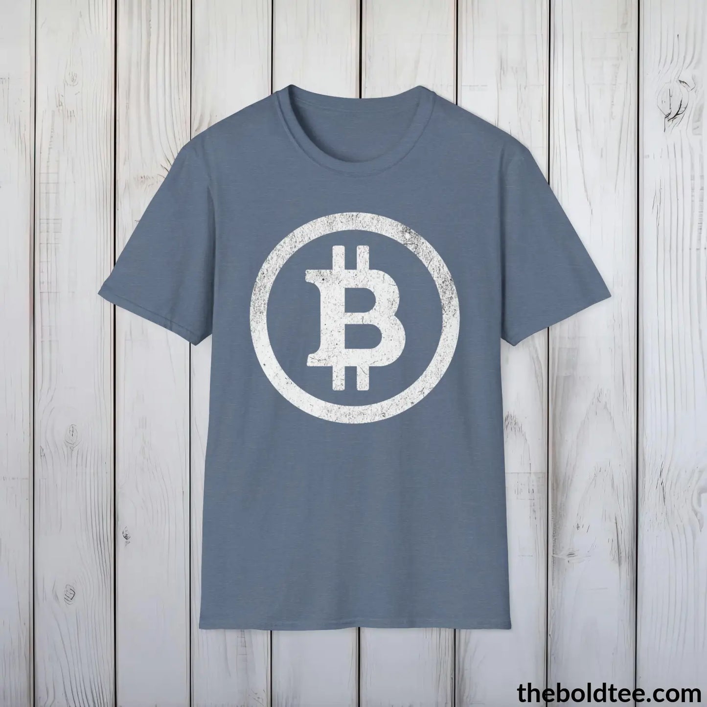 Bitcoin Cryptocurrency Tee - Sustainable & Soft Cotton Crewneck Unisex T-Shirt - 9 Bold Colors