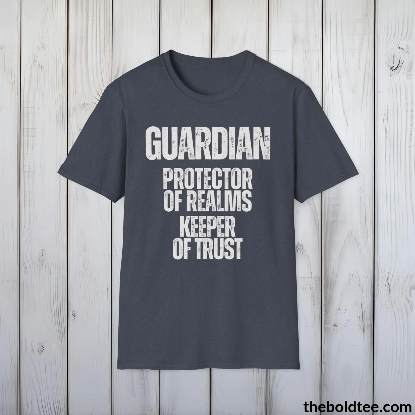 Guardian - Protector of Realms, Keeper of Trust - Bold, Inspirational Cotton T-Shirt - Thoughtful Gift for Friends and Family - 9 Colors Available