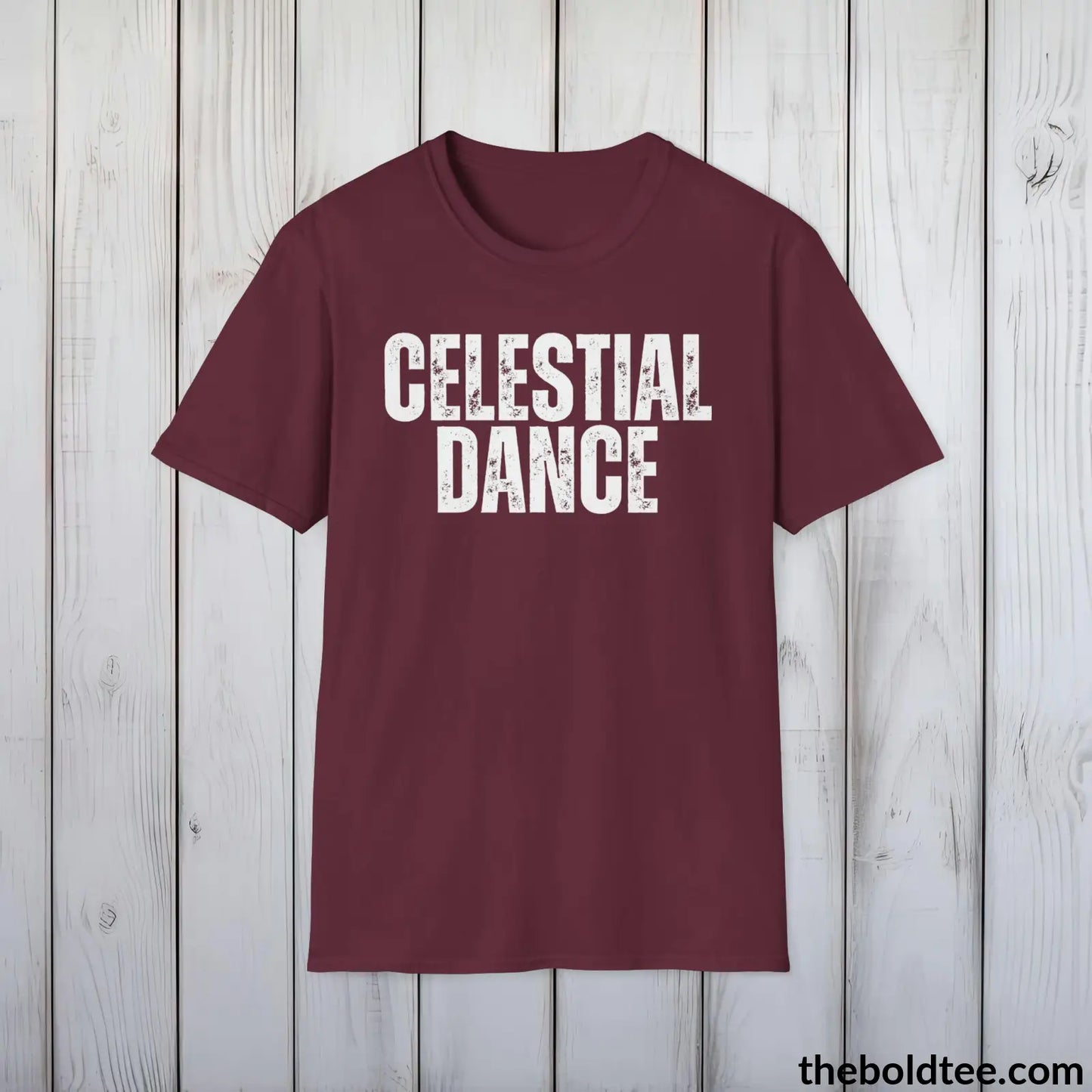 CELESTIAL DANCE Space Tee - Casual, Sustainable & Soft Cotton Crewneck Unisex T-Shirt - 9 Bold Colors