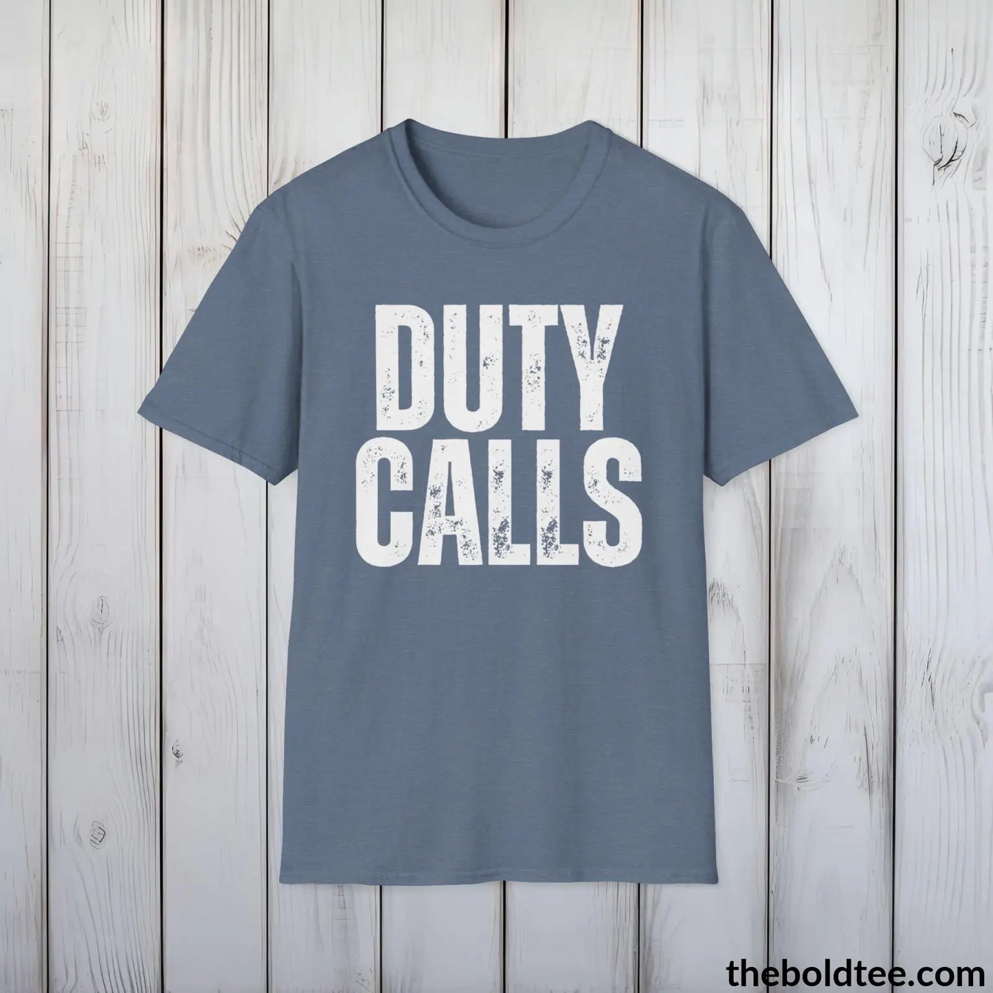 DUTY CALLS Military Tee - Strong & Versatile Cotton Crewneck T-Shirt - 9 Bold Colors