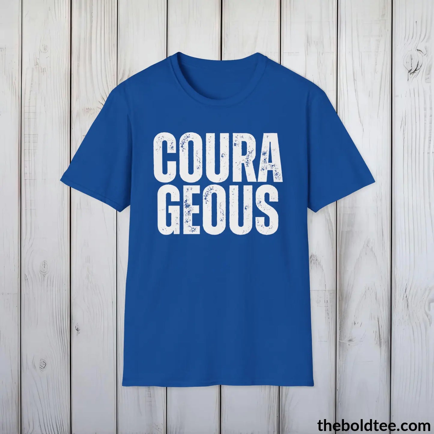 COURAGEOUS Tee - Casual, Sustainable & Soft Cotton Crewneck Unisex T-Shirt - 9 Bold Colors