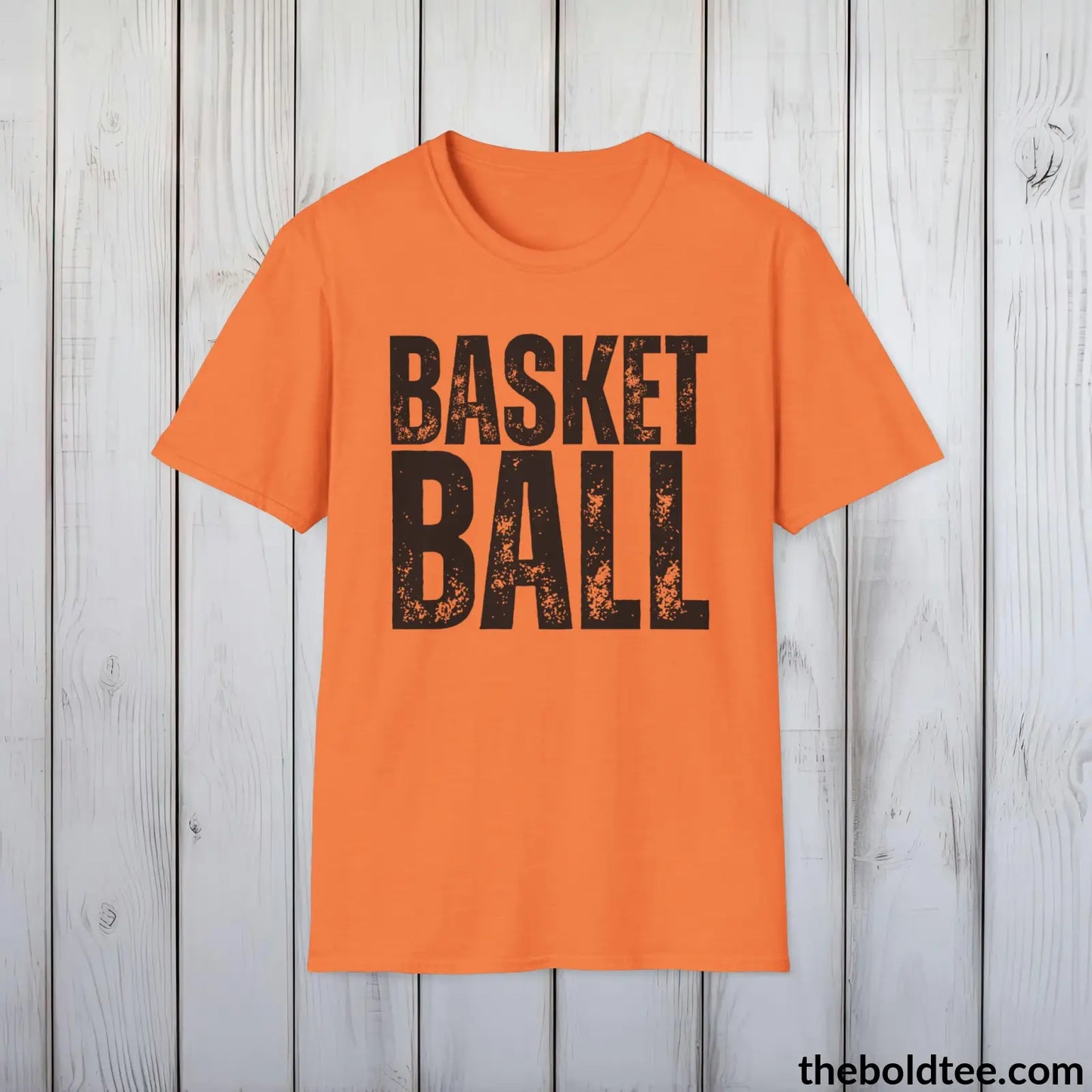 BASKETBALL Tee - Sustainable & Soft Cotton Crewneck Unisex T-Shirt - 9 Bold Colors