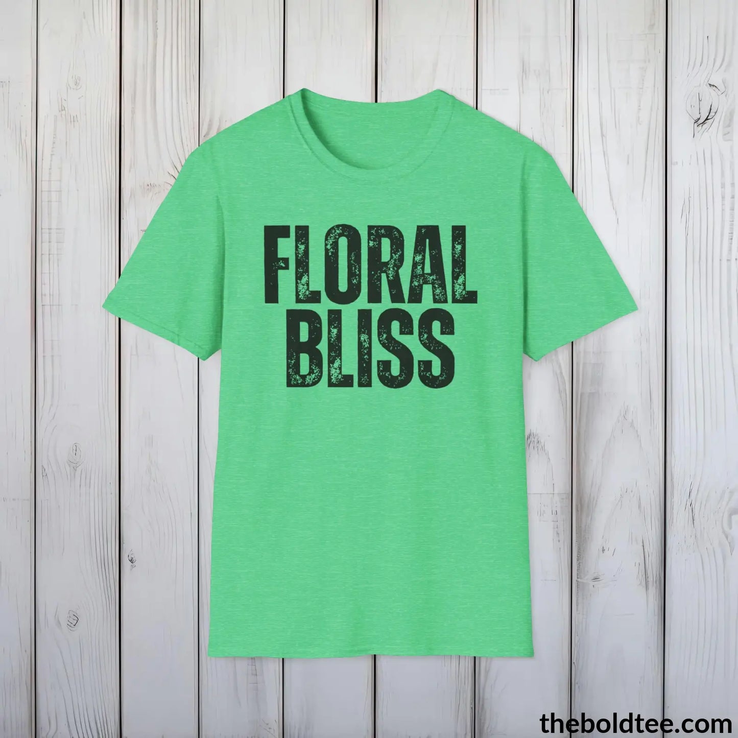 FLORAL BLISS Gardening Tee - Soft & Strong Cotton Crewneck Unisex T-Shirt - 8 Trendy Colors