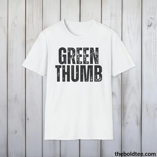 GREEN THUMB Gardening Tee - Soft & Strong Cotton Crewneck Unisex T-Shirt - 8 Trendy Colors