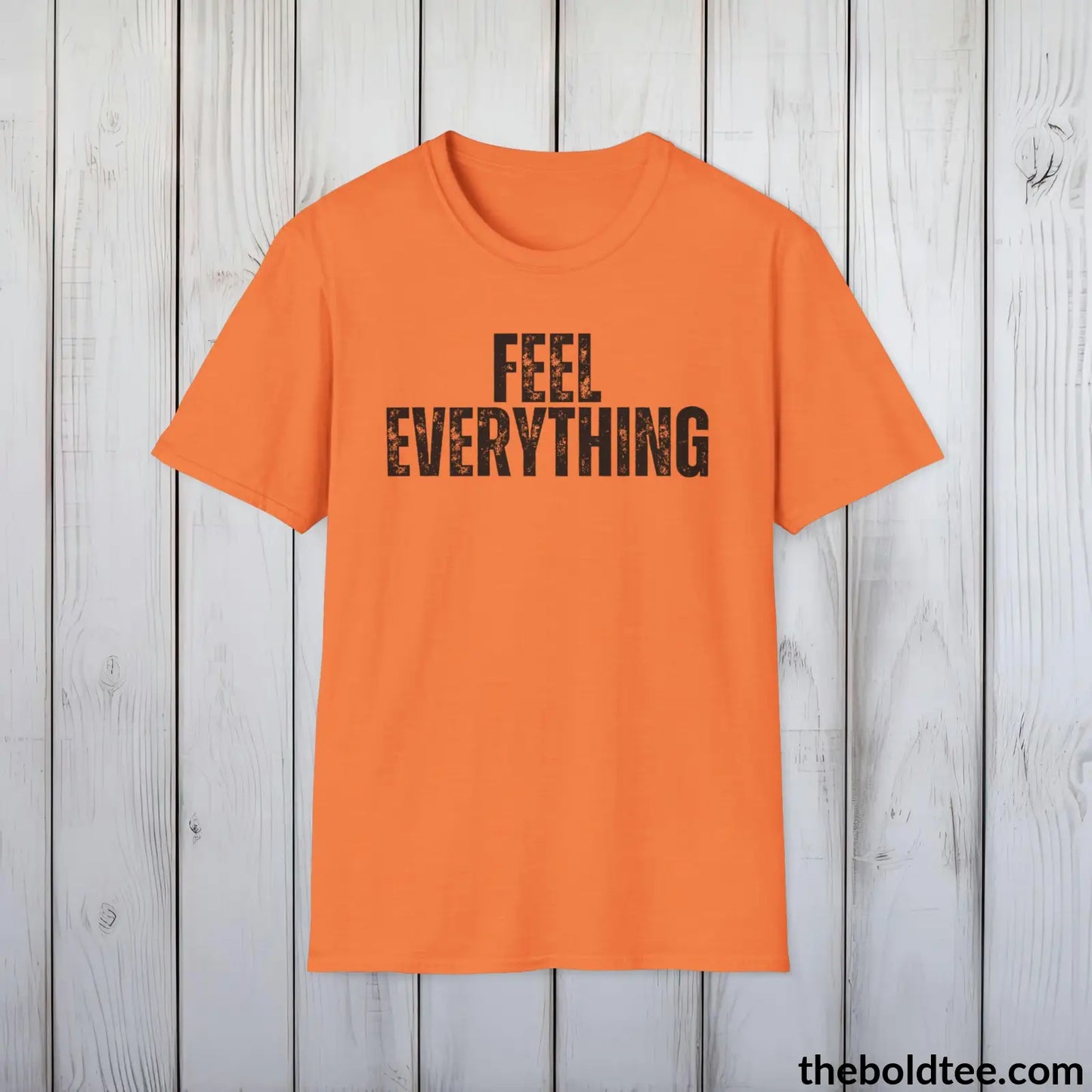 FEEL EVERYTHING Mental Health Awareness Tee - Soft Cotton Crewneck Unisex T-Shirt - 8 Trendy Colors