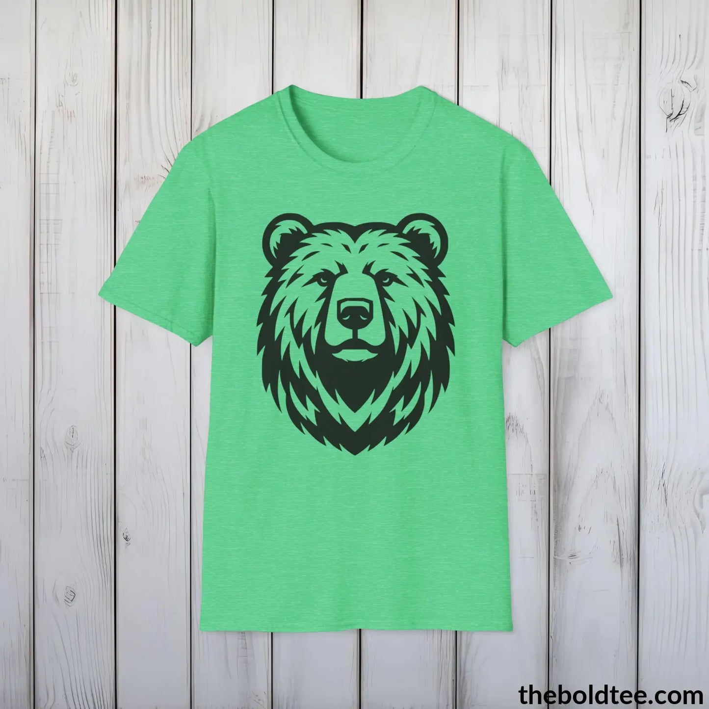 Bear Tee - Casual, Sustainable & Soft Cotton Crewneck Unisex T-Shirt - 9 Bold Colors