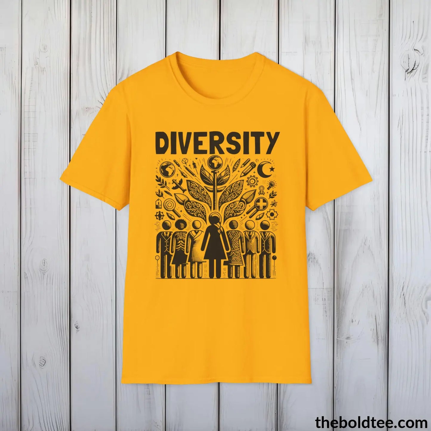 Diversity Awareness Tee - Sustainable & Soft Cotton Crewneck Unisex T-Shirt - 8 Trendy Colors