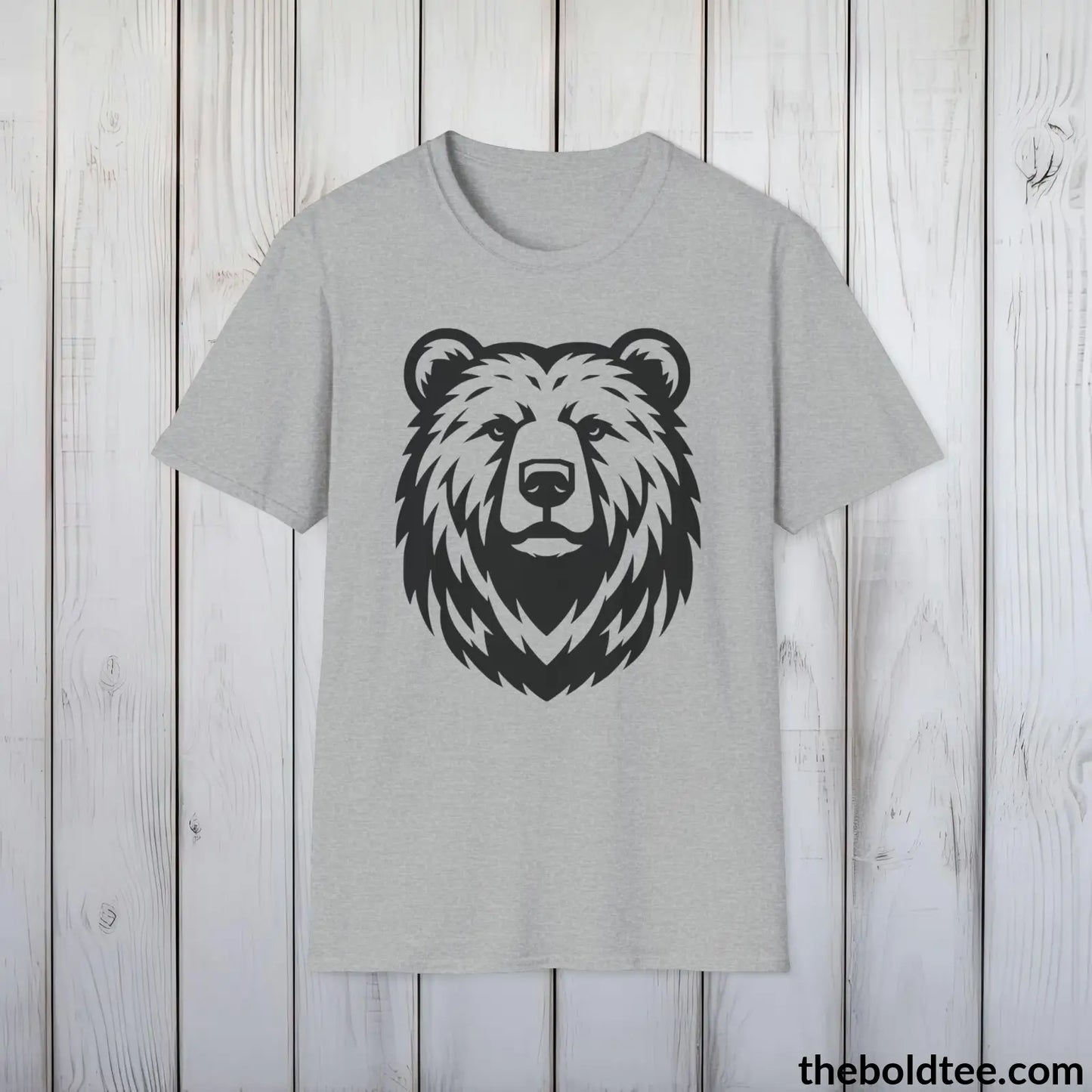 Bear Tee - Casual, Sustainable & Soft Cotton Crewneck Unisex T-Shirt - 9 Bold Colors