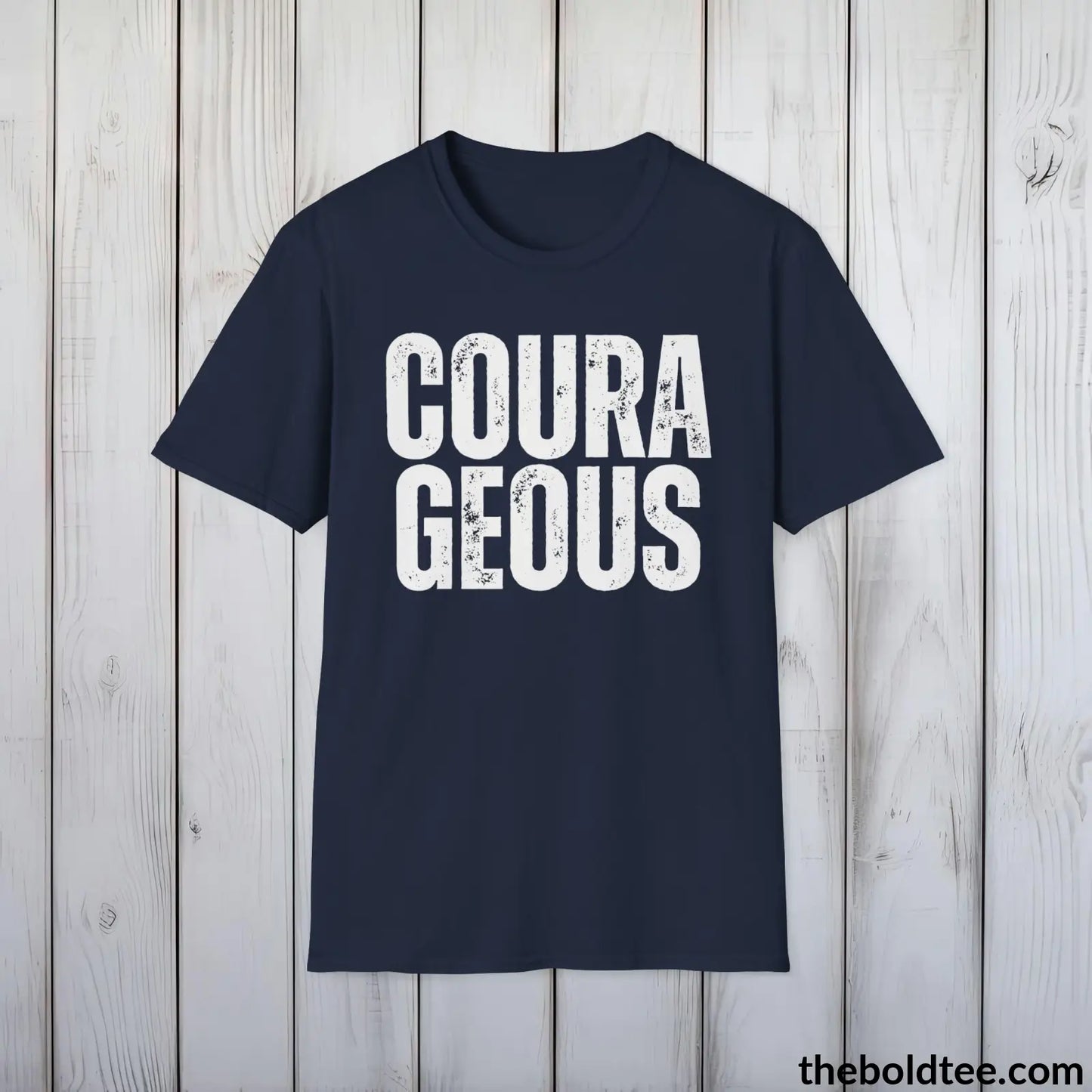 COURAGEOUS Tee - Casual, Sustainable & Soft Cotton Crewneck Unisex T-Shirt - 9 Bold Colors