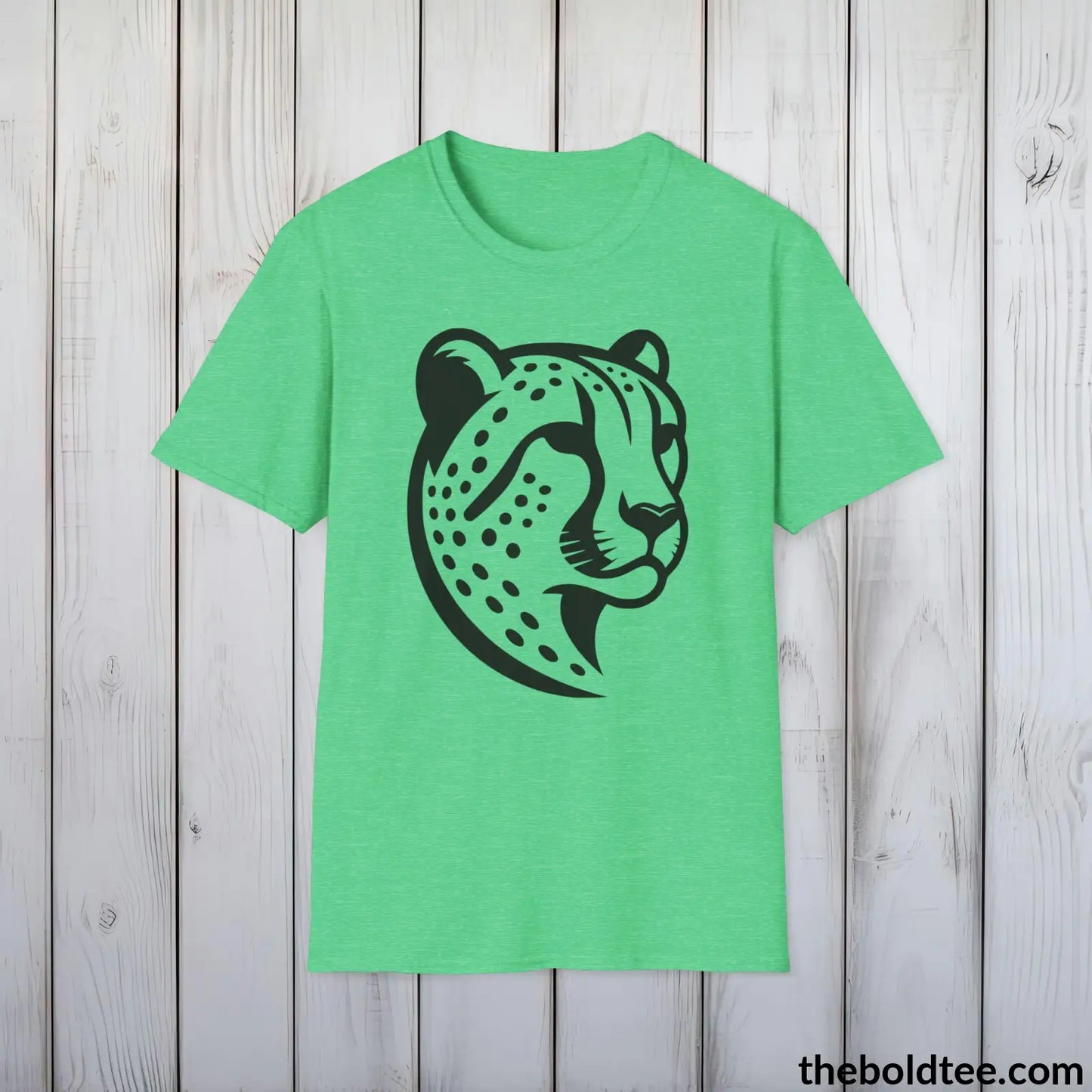 Cheetah Tee - Casual, Sustainable & Soft Cotton Crewneck Unisex T-Shirt - 9 Bold Colors