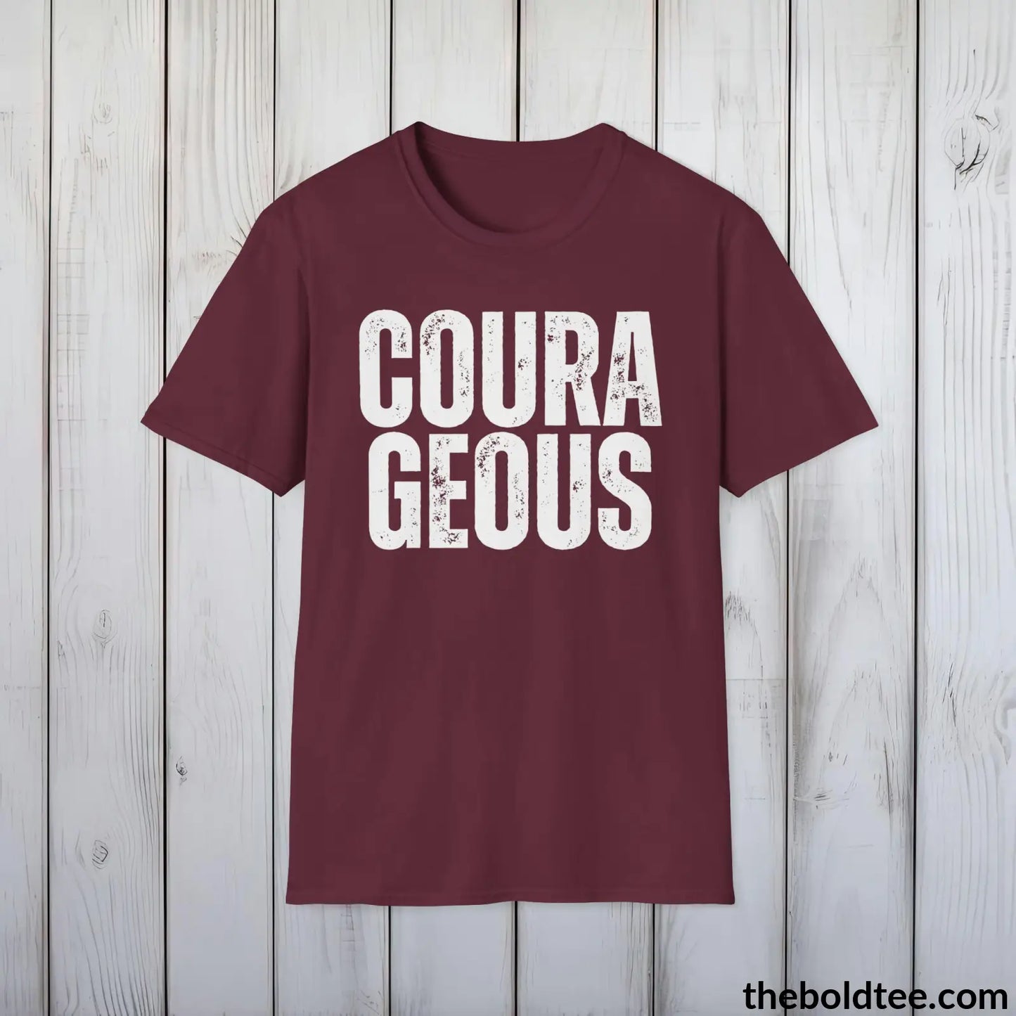 COURAGEOUS Tee - Casual, Sustainable & Soft Cotton Crewneck Unisex T-Shirt - 9 Bold Colors