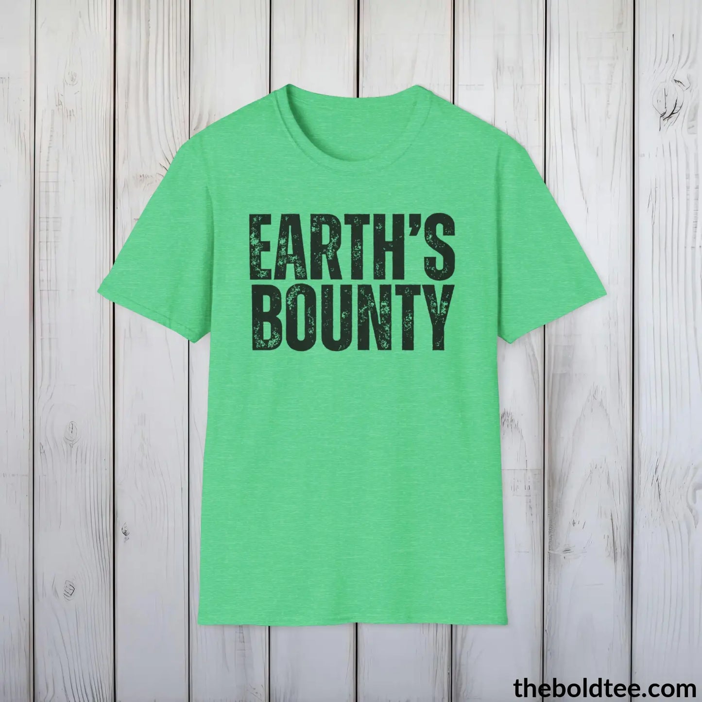 EARTH'S BOUNTY Gardening Tee - Soft & Strong Cotton Crewneck Unisex T-Shirt - 8 Trendy Colors