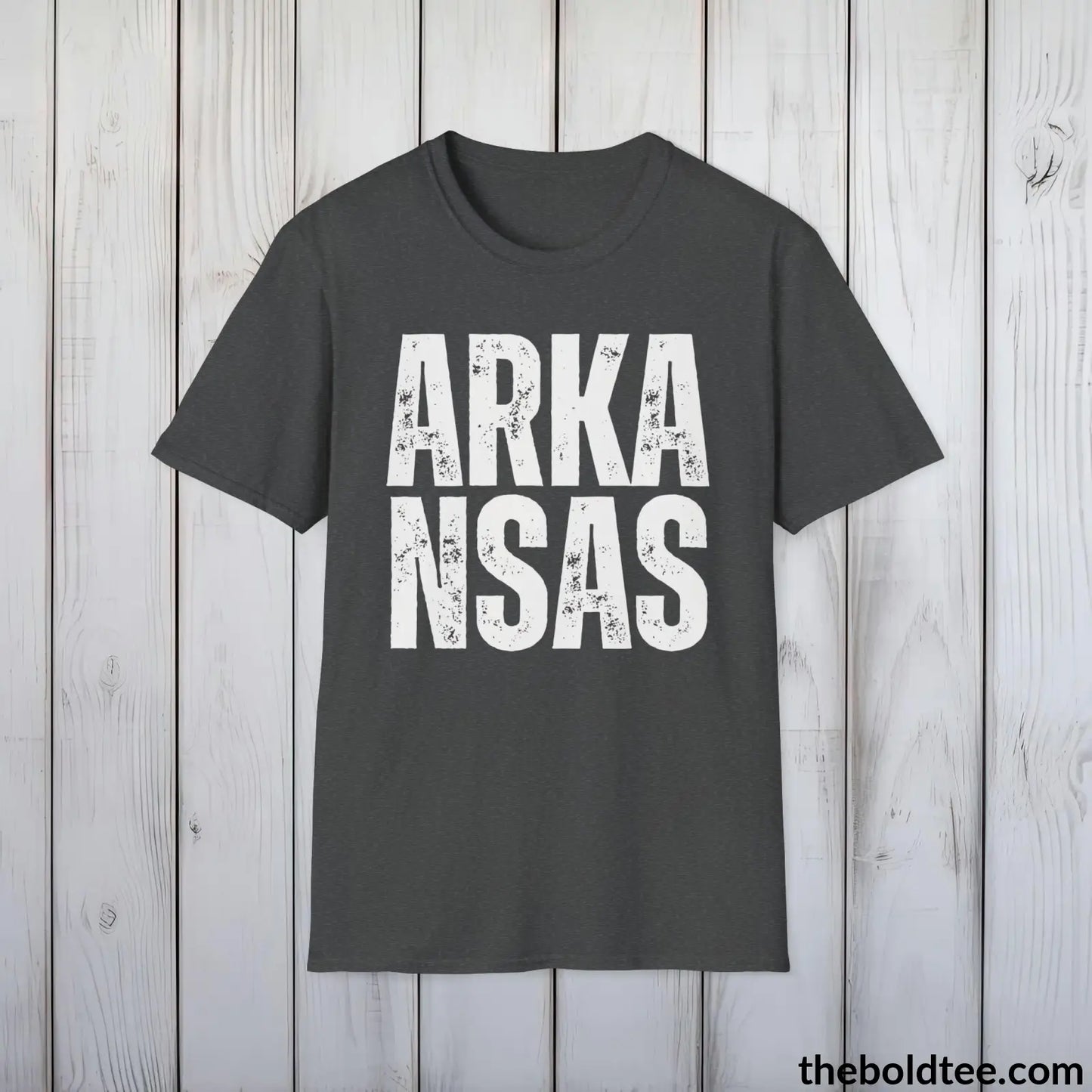 ARKANSAS Tee - Casual, Sustainable & Soft Cotton Crewneck Unisex T-Shirt - 9 Bold Colors