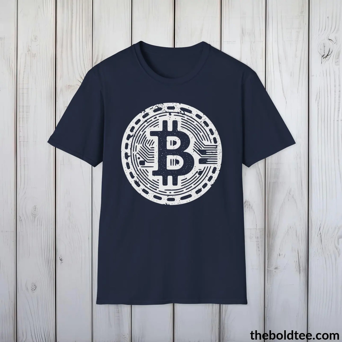 Bitcoin Cryptocurrency Tee - Premium Cotton Crewneck Unisex T-Shirt - 9 Bold Colors