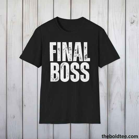 FINAL BOSS Gamer Tee - Sustainable & Soft Cotton Crewneck Unisex T-Shirt - 9 Bold Colors