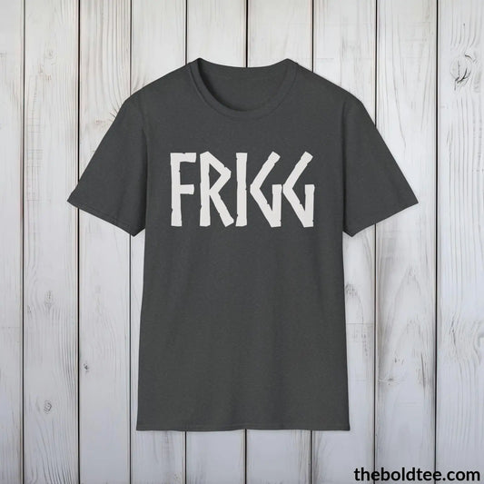 FRIGG Tee - Bold Viking Mythology Cotton T-Shirt - 9 Epic Dark Colors Available
