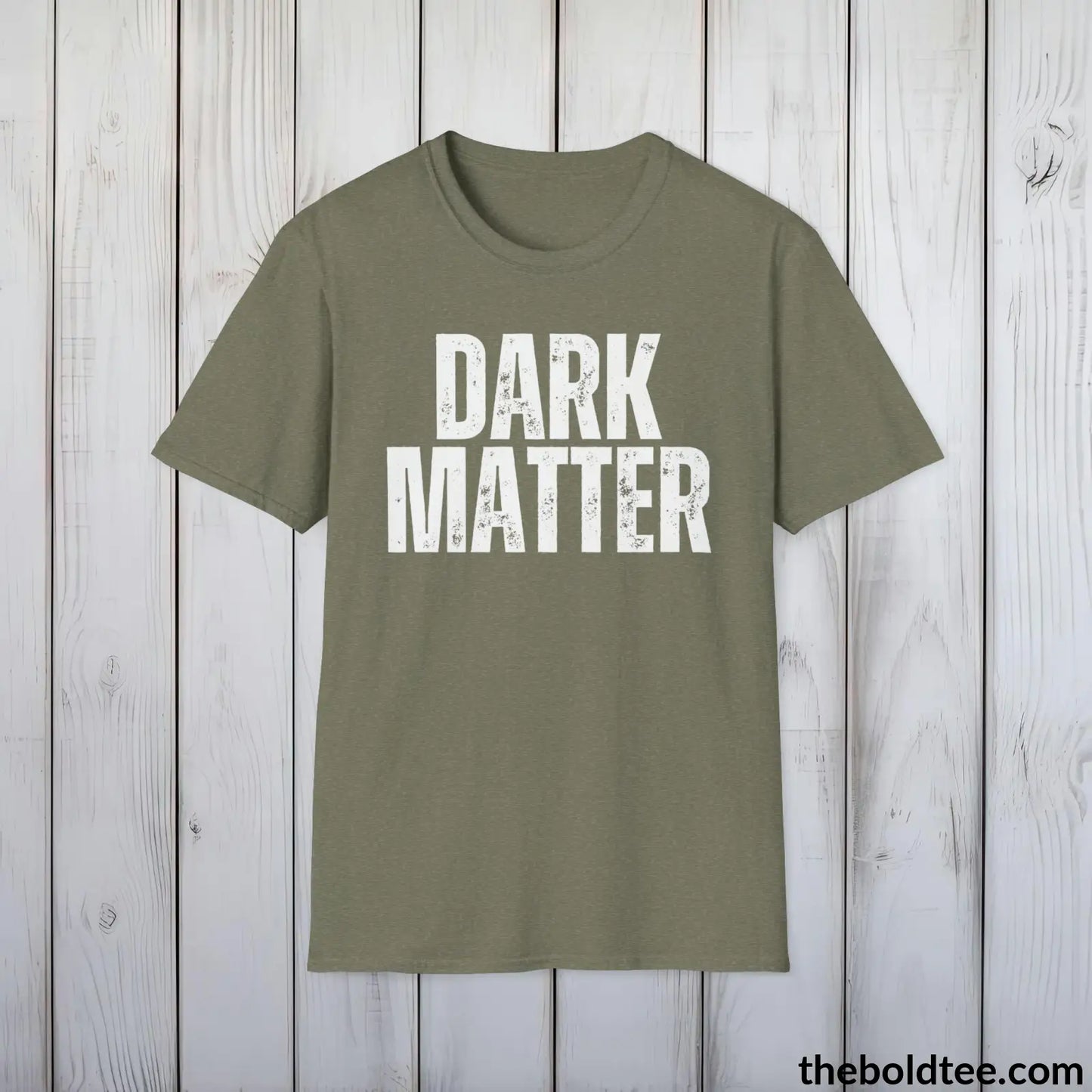 DARK MATTER Space Tee - Casual, Sustainable & Soft Cotton Crewneck Unisex T-Shirt - 9 Bold Colors