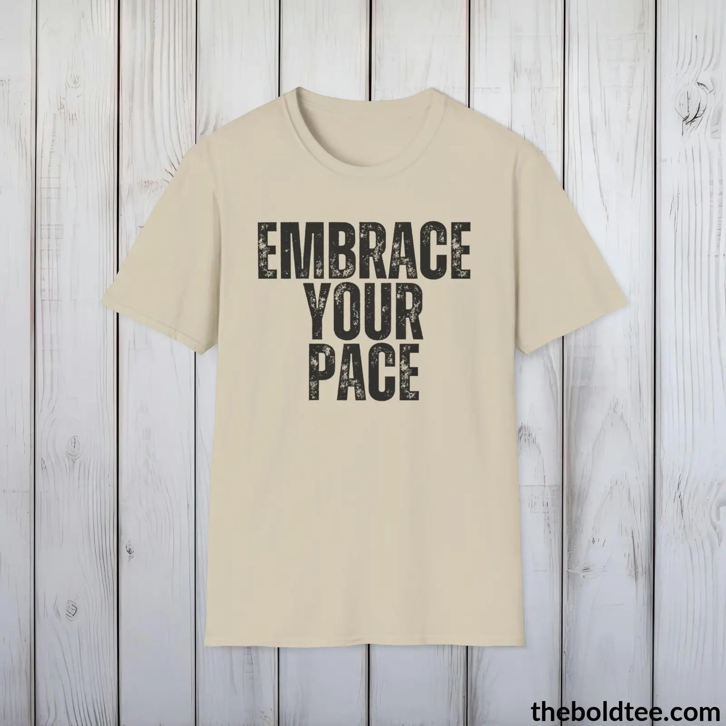 EMBRACE YOUR PACE Mental Health Awareness Tee - Soft Cotton Crewneck Unisex T-Shirt - 8 Trendy Colors