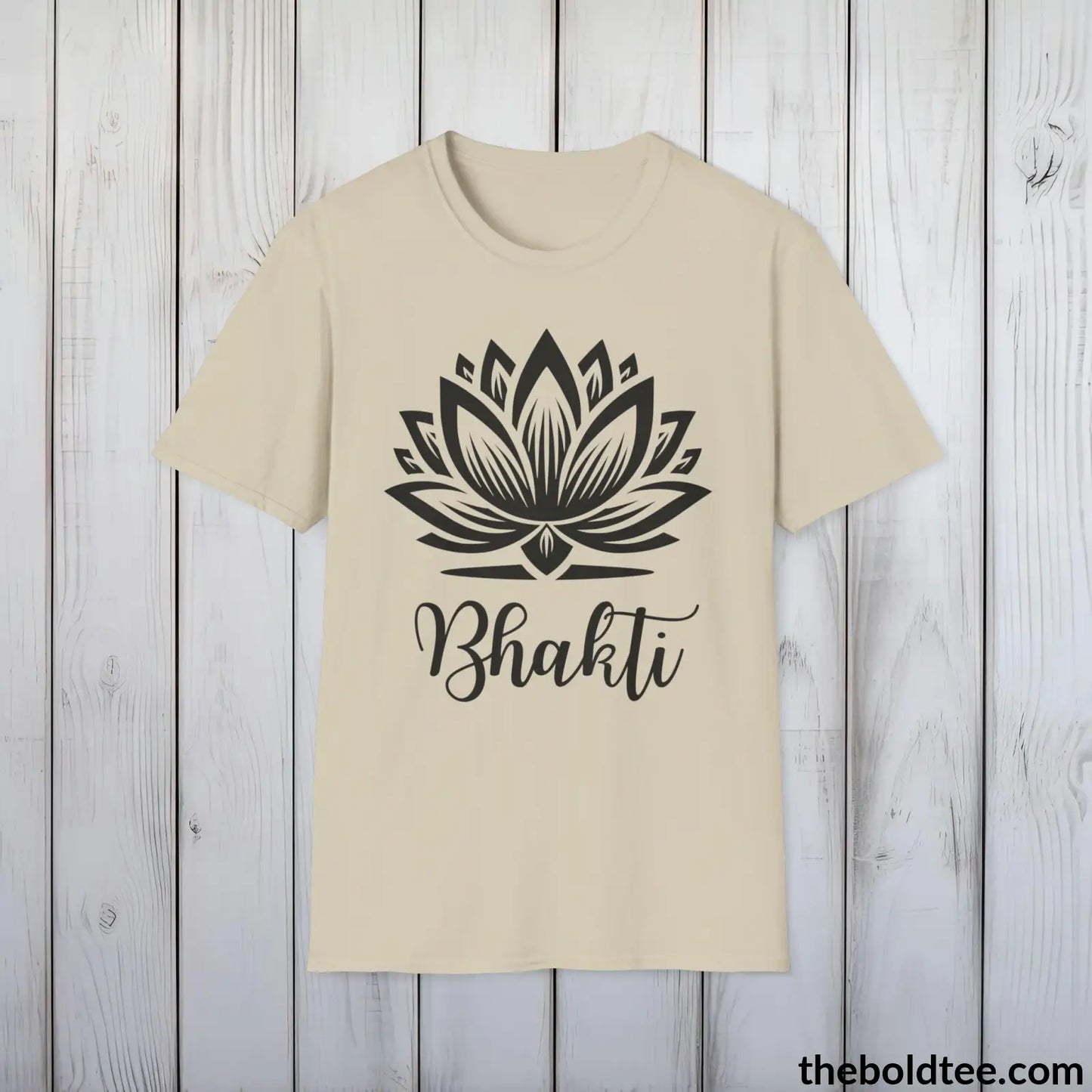 Bhakti Yoga Tee - Sustainable & Soft Cotton Crewneck Unisex T-Shirt - 9 Bold Colors