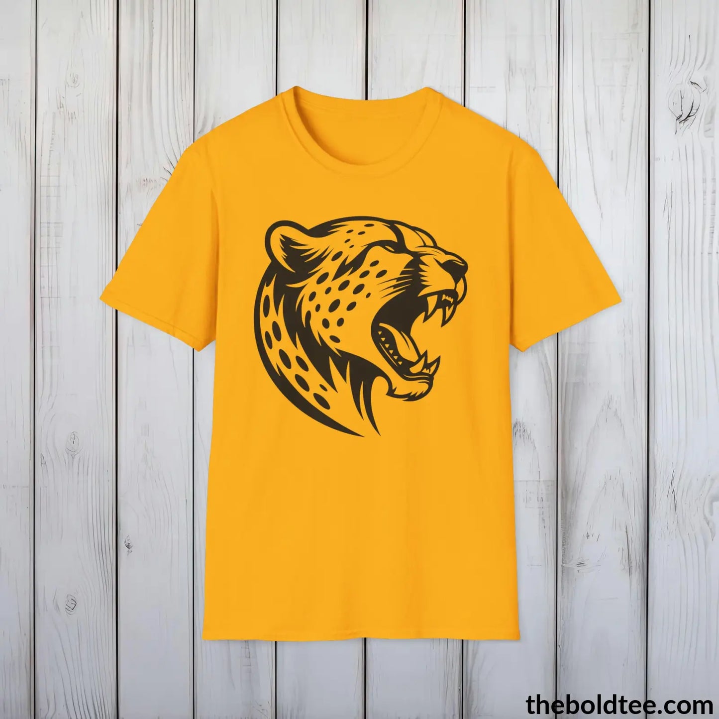 Cheetah Tee - Casual, Sustainable & Soft Cotton Crewneck Unisex T-Shirt - 9 Bold Colors