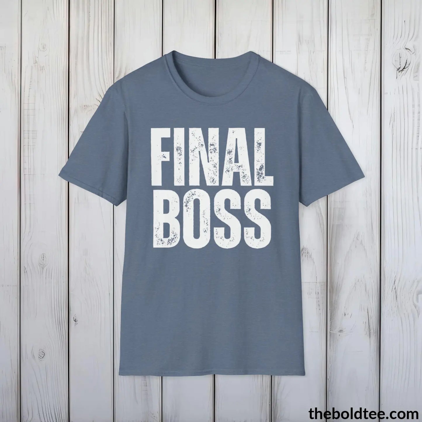 FINAL BOSS Gamer Tee - Sustainable & Soft Cotton Crewneck Unisex T-Shirt - 9 Bold Colors