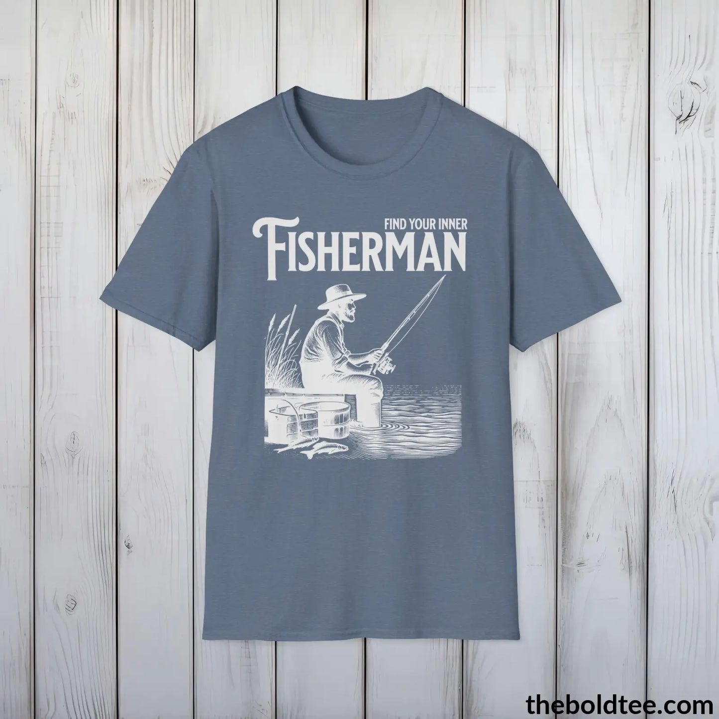 Find Your Inner Fisherman T-Shirt - Premium Fishing Graphic Tee - Fishing Gift For Fishermen - Sport Fishing T-Shirt - 9 Colors Available