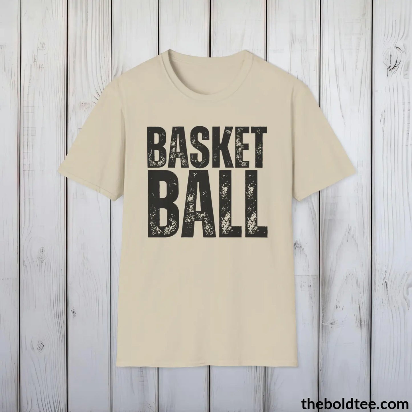 BASKETBALL Tee - Sustainable & Soft Cotton Crewneck Unisex T-Shirt - 9 Bold Colors