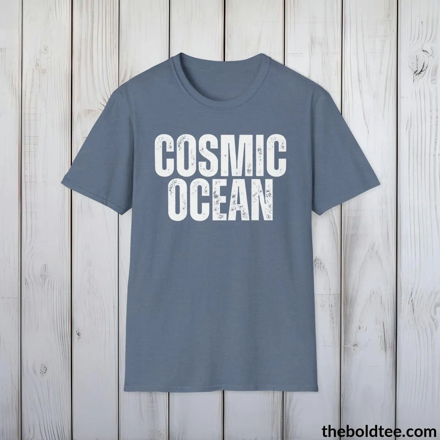 COSMIC OCEAN Space Tee - Casual, Sustainable & Soft Cotton Crewneck Unisex T-Shirt - 9 Bold Colors