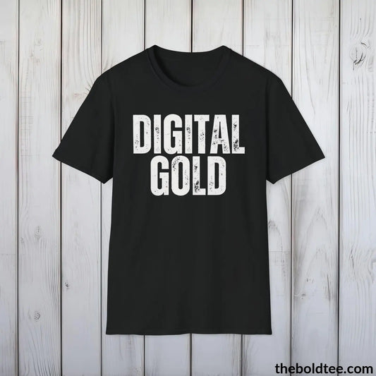 DIGITAL GOLD Cryptocurrency Tee - Sustainable & Soft Cotton Crewneck Unisex T-Shirt - 9 Bold Colors