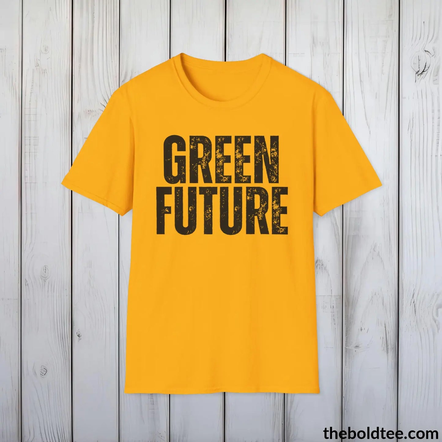 GREEN FUTURE Tee - Casual, Sustainable & Soft Cotton Crewneck Unisex T-Shirt - 9 Bold Colors