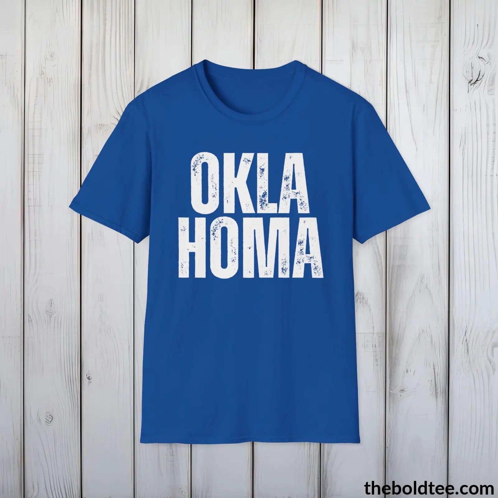 T-Shirt Royal / S OKLAHOMA Tee - Casual, Sustainable & Soft Cotton Crewneck Unisex T-Shirt - 9 Bold Colors