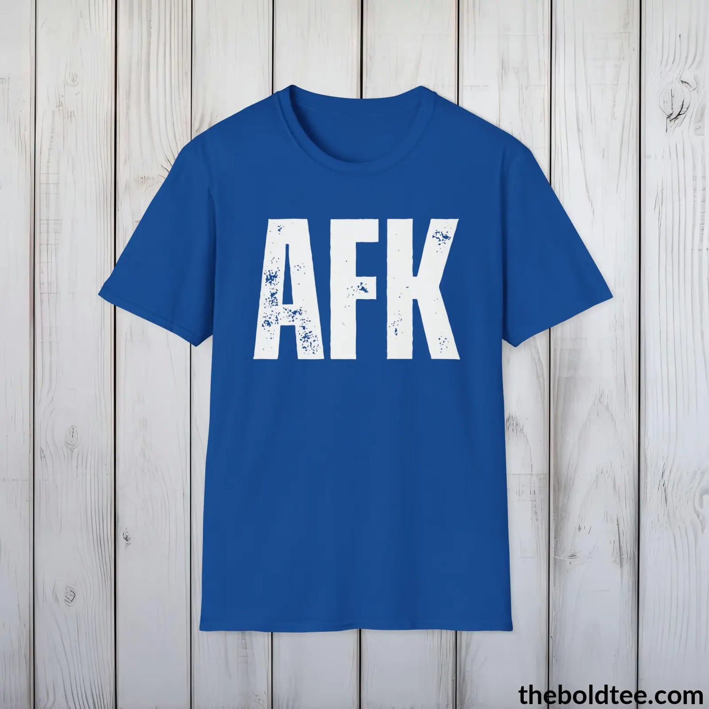 AFK Gamer Tee - Sustainable & Soft Cotton Crewneck Unisex T-Shirt - 9 Bold Colors