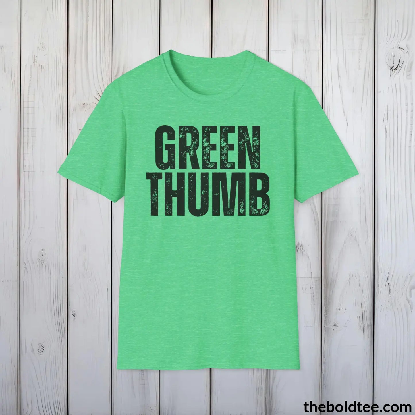 GREEN THUMB Gardening Tee - Soft & Strong Cotton Crewneck Unisex T-Shirt - 8 Trendy Colors