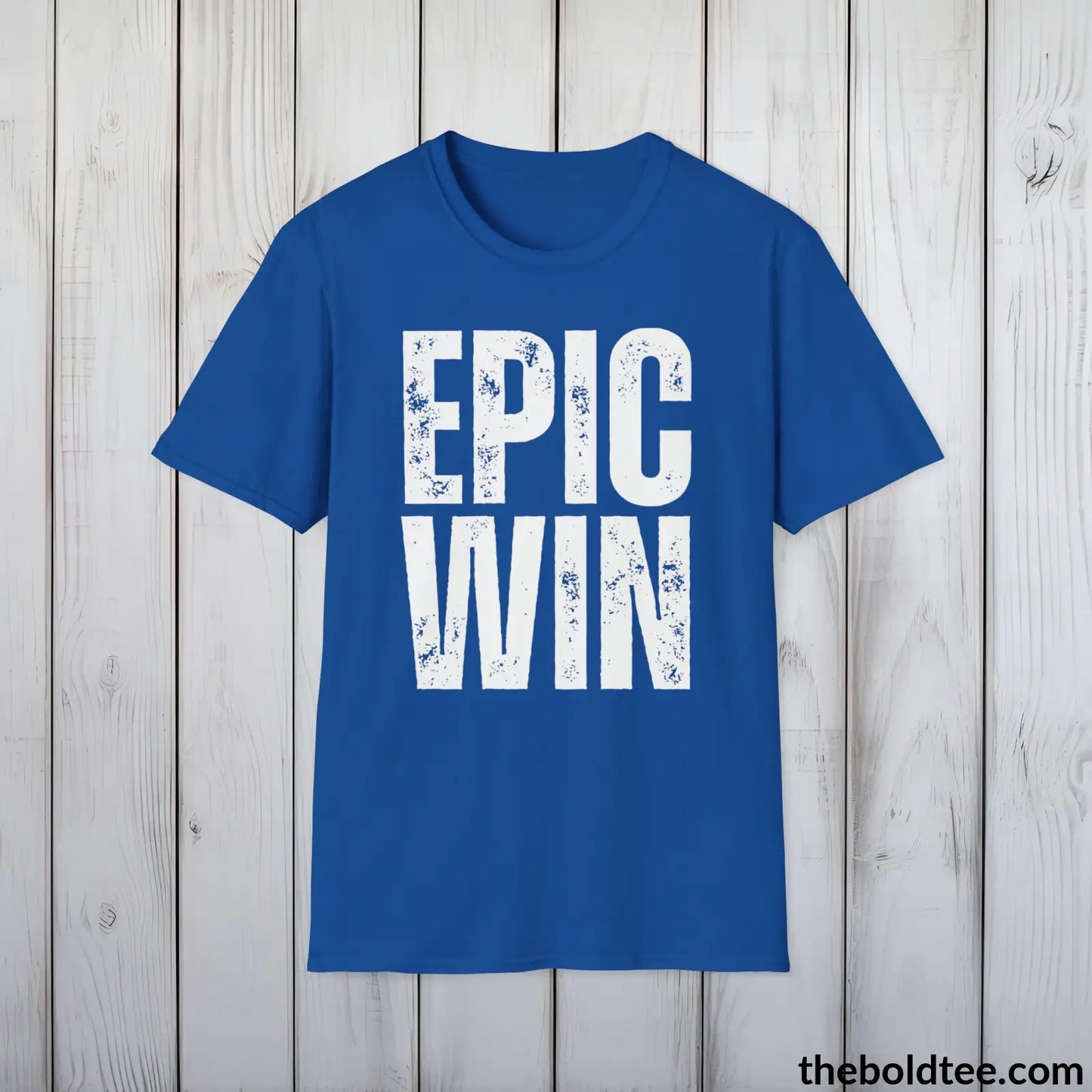 EPIC WIN Gamer Tee - Sustainable & Soft Cotton Crewneck Unisex T-Shirt - 9 Bold Colors