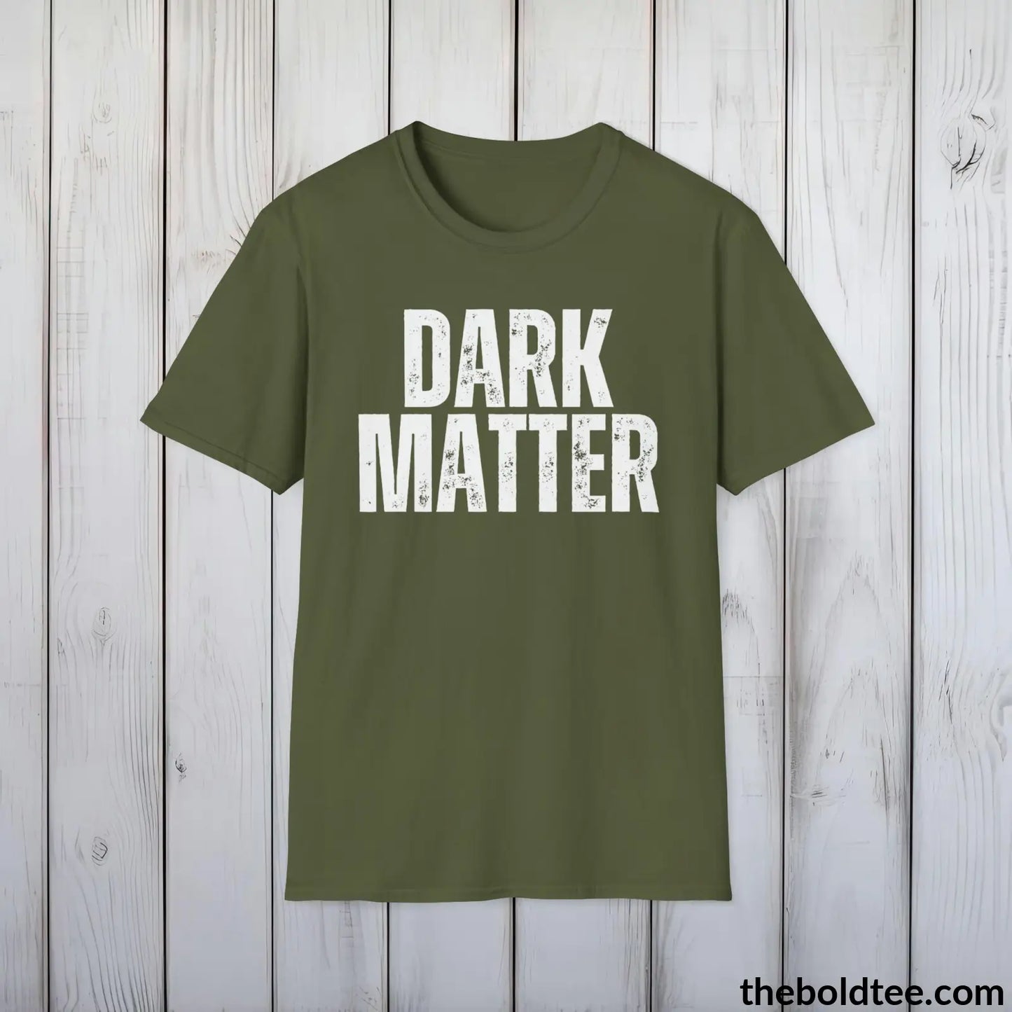 DARK MATTER Space Tee - Casual, Sustainable & Soft Cotton Crewneck Unisex T-Shirt - 9 Bold Colors