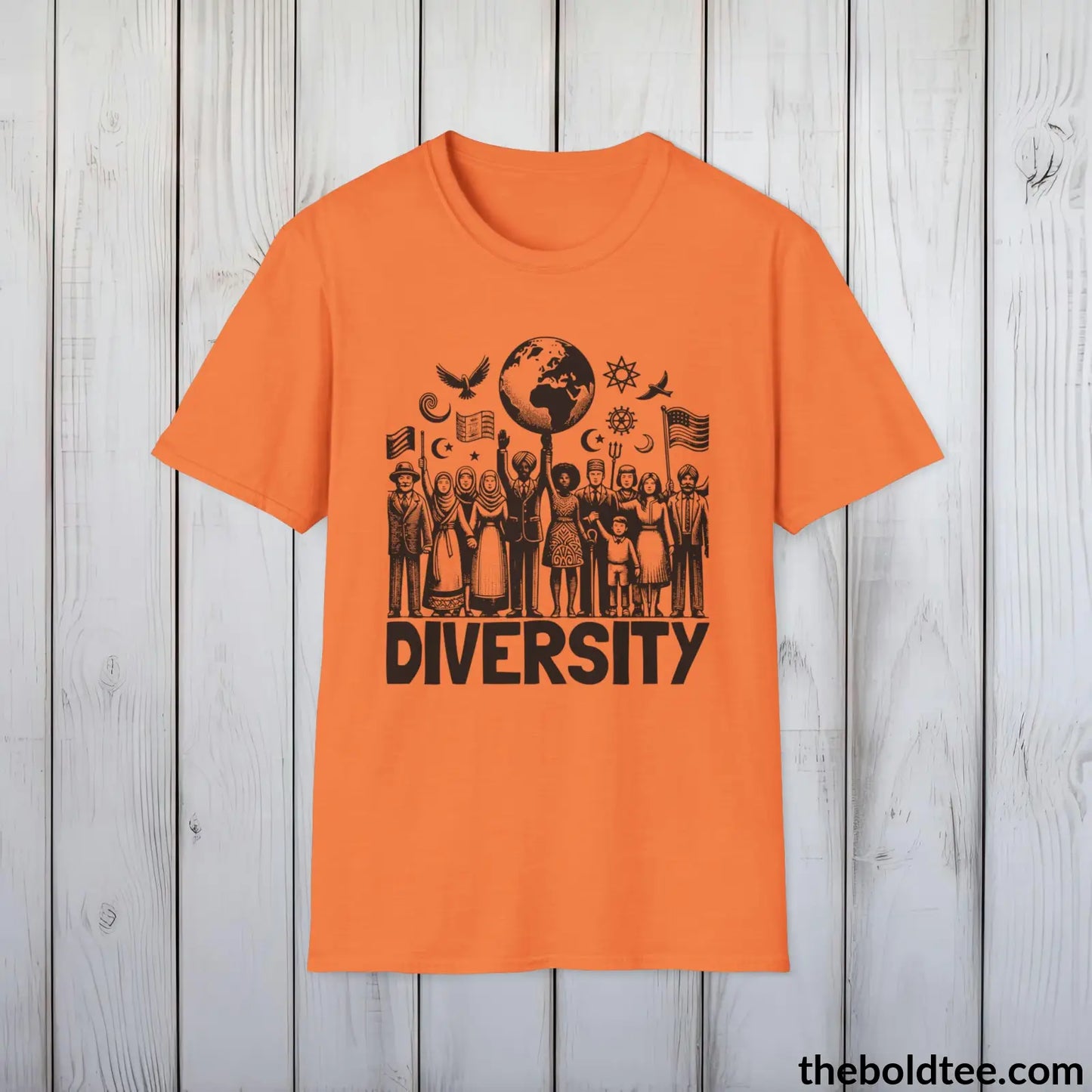 Diversity Awareness Tee - Sustainable & Soft Cotton Crewneck Unisex T-Shirt - 8 Trendy Colors