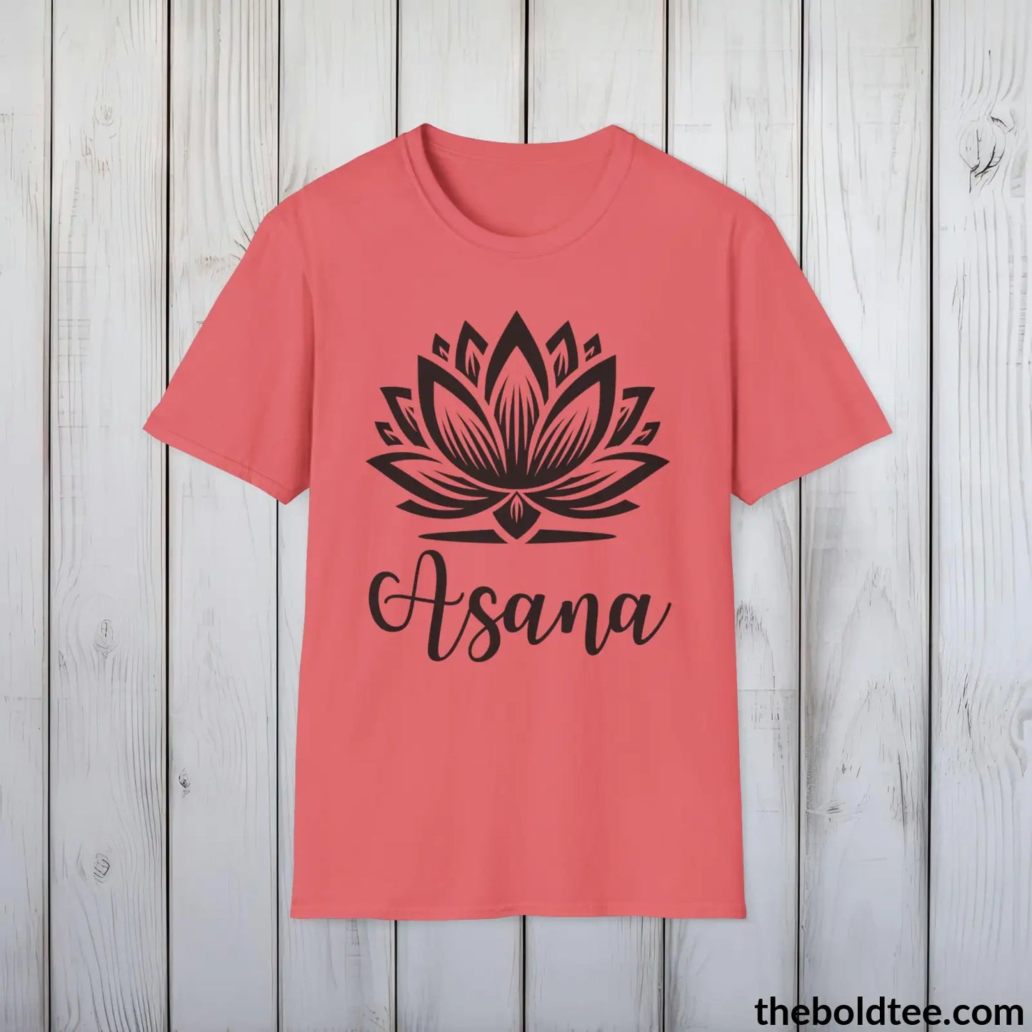 Asana Yoga Tee - Sustainable & Soft Cotton Crewneck Unisex T-Shirt - 9 Bold Colors