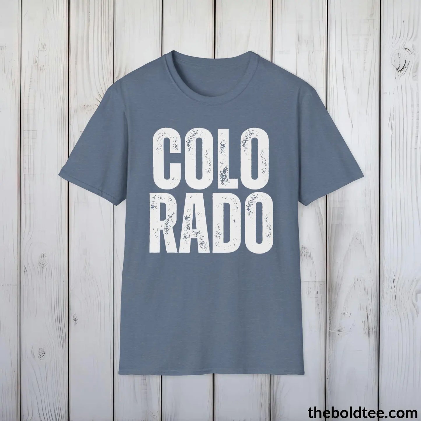 COLORADO Tee - Casual, Sustainable & Soft Cotton Crewneck Unisex T-Shirt - 9 Bold Colors