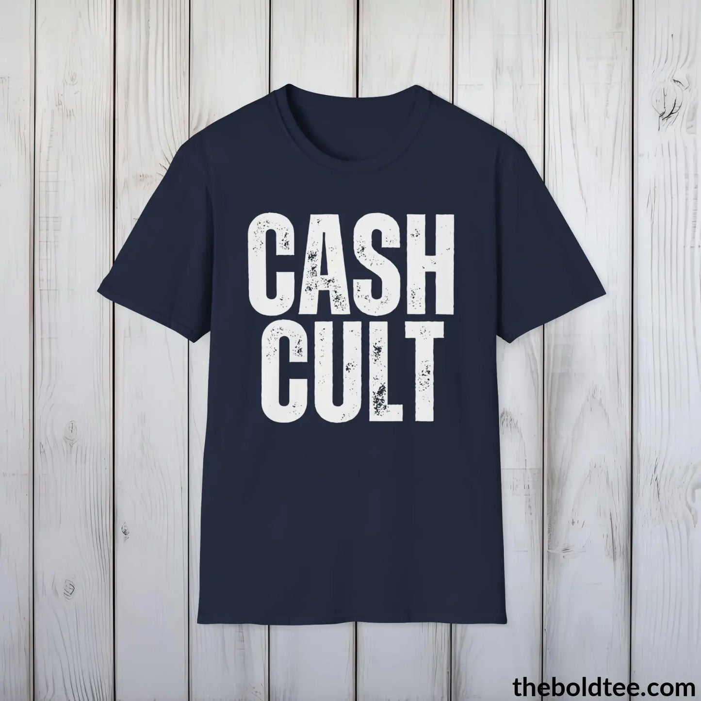 Bold CASH CULT Tee - Premium Cotton Crewneck Unisex T-Shirt - 9 Bold Colors