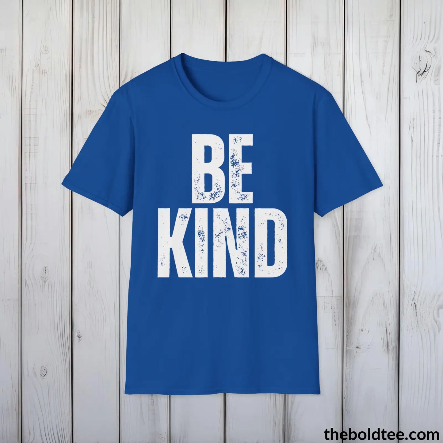 BE KIND Tee - Casual, Sustainable & Soft Cotton Crewneck Unisex T-Shirt - 9 Bold Colors