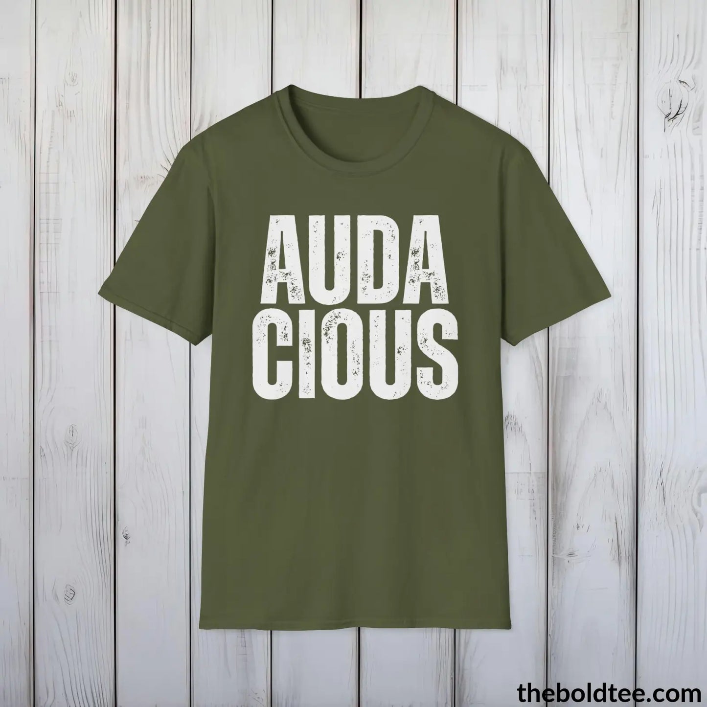 AUDACIOUS Tee - Casual, Sustainable & Soft Cotton Crewneck Unisex T-Shirt - 9 Bold Colors