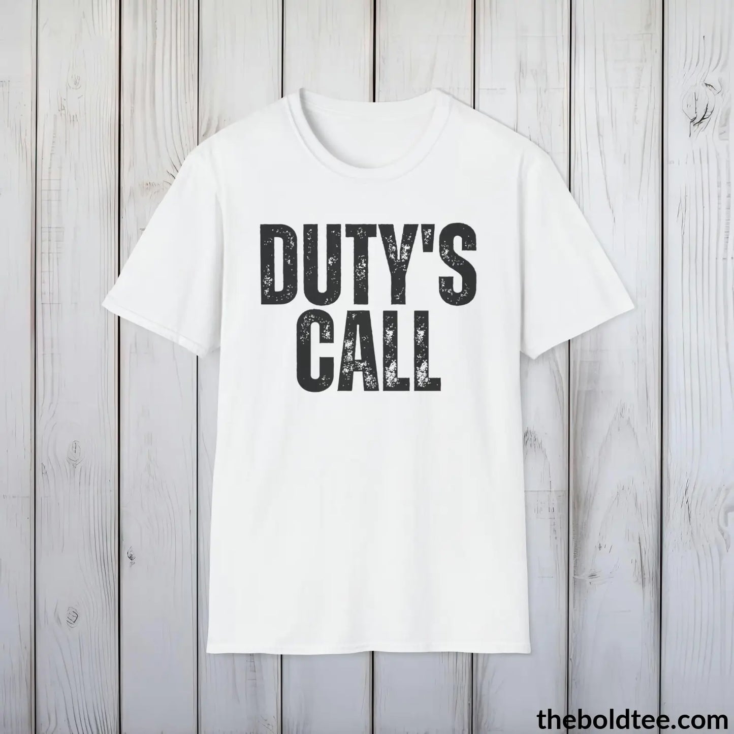 DUTY'S CALL Military Tee - Strong & Versatile Cotton Crewneck T-Shirt - 9 Bold Colors