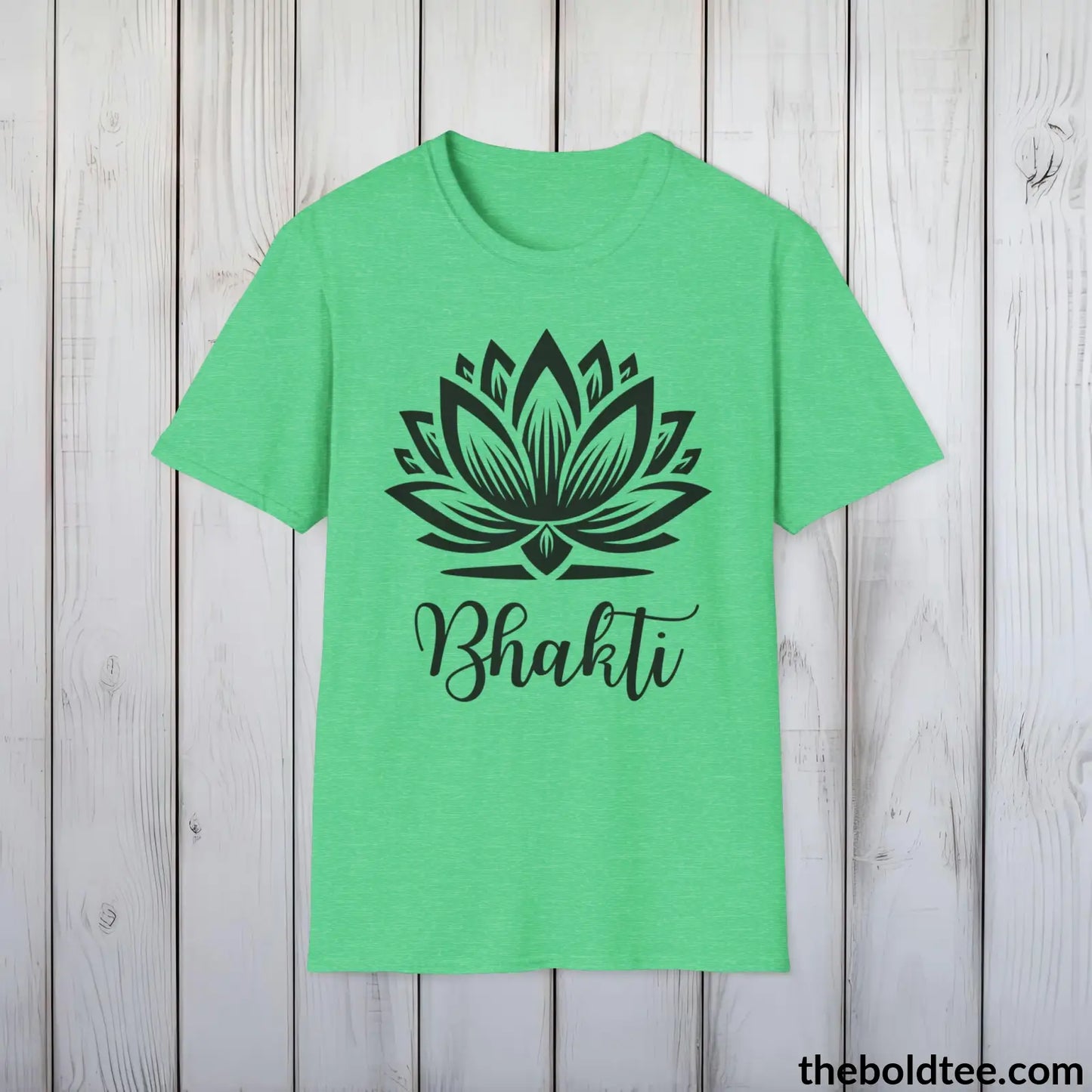 Bhakti Yoga Tee - Sustainable & Soft Cotton Crewneck Unisex T-Shirt - 9 Bold Colors